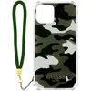 Image de Coque Pour Iphone 12 Et 12 Pro Avec Dragonne Motif Camouflage Vert Guess
