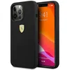 Image de Coque rigide en silicone - FERRARI - iPhone 13 Pro Max (6 7 pouces) - Noir mat - Protection anti-chocs - Logo Ferrari