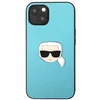 Image de Coque Pu Pour Iphone 13 Mini Karl's Head Metal Ultra Résistant Noir / Bleu Karl Lagerfeld