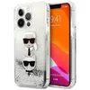 Image de Coque Karl Lagerfeld iPhone 13 Pro Max 67 Liquid Glitter Argent - Karl Choupette