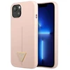 Image de Coque Silicone Pour Iphone 13 Mini Logo Triangle Anti Rayures Élégant Rose Guess
