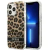 Image de Guess Leopard Electro Stripe - Coque pour i iPhone 13 Pro (Marron) - 3666339047382