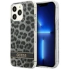 Image de Coque Pour Iphone 13 Pro Electro Stripe Avec Logo Métallique Gris Guess
