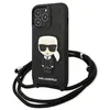 Image de Karl Lagerfeld Coque Cuir Monogram Iconik pour iPhone 13 Pro   Noir