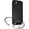 Image de Coque Pour Iphone 13 Mini Avec Chaîne De Transport Et Texture Cuir Noir Karl Lagerfeld