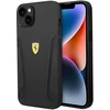 Image de Coque Pour Iphone 14 Plus Antichoc En Cuir Stamp Sides Noir Ferrari