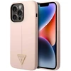 Image de Coque Silicone Pour Iphone 14 Pro Max Logo Triangle Antichoc Anti Rayures Rose Guess