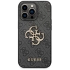 Image de Coque Pour Iphone 14 Pro Avec Monogramme Et Logo 4g En Métal Gris Foncé Guess