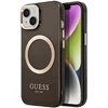 Image de Coque Magsafe Pour Apple Iphone 14 Tpu Gold Outline Noir Guess