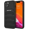 Image de Coque Mercedes AMG Debossed Lines pour iPhone 14 Plus   cuir noir polycarbonate et bords TPU
