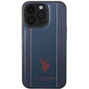 Image de Coque Pour Iphone 14 Pro Max Leather Stitch Ultra Résistant Élégant Bleu Marine U.s Polo