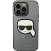 Image de Coque Pour Iphone 14 Pro Effet Cuir Karl Head 3d Protection Chic Argent Karl Lagerfeld