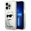 Image de Karl Lagerfeld Coque iPhone 14 Pro Max Liquid Glitter Choupette - TPU/Polycarbonate Argent