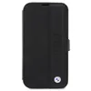 Image de BMW Booktype Leather Texturé -amp Stripe - Coque pour iPhone 14 Pro (Noir) - 3666339097172