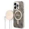 Image de Bundle coque pour iphone 14 pro max magsafe 4g et chargeur sans fil qi 15w guess marron 3666339102920