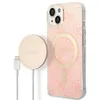 Image de Guess Bundle Pack MagSafe 4G - Ensemble coque pour iPhone 14 Plus + chargeur MagSafe (Rose/Or) - 3666339103057