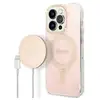 Image de Bundle coque pour iphone 14 pro magsafe 4g et chargeur sans fil qi magsafe 15w guess rose 3666339103064