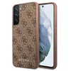Image de Coque de téléphone - Guess - Samsung Galaxy S23 - Marron - Texture saffiano - Protection optimale