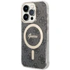 Image de Coque Pour Iphone 14 Pro Max Magsafe Antichocs Saffiano Avec Motif 4g Noir Guess