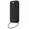 Image de Karl Lagerfeld Saffiano Monogram Chain - Étui pour iPhone 14 Pro Max (Noir)