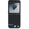 Image de Coque Samsung Pour Galaxy Z Flip 6 Modèle Blue Line Au Motif Carbone Carbone Bmw