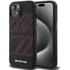 Image de Coque de protection - AMG - iPhone 15/14/13 - Rigide - Motif losanges - Noir/Rouge