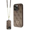 Image de Guess Crossbody 4G Metal Logo - Coque iPhone 14 Pro (marron)