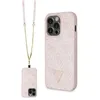 Image de Guess Crossbody 4G Metal Logo - Coque iPhone 14 Pro (rose)