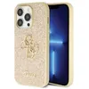 Image de Guess Glitter Script Big 4G - Coque pour iPhone 14 Pro (Or)