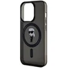 Image de Coque Pour Iphone 15 Pro Modèle Iml Ikonik Compatible Magsafe Noir Transparent Karl Lagerfeld