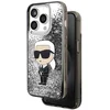 Image de Coque Pour Apple Iphone 15 Pro Glitter Ikonik Paillettes Flottantes Argent Karl Lagerfeld