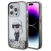 Image de Coque téléphone - KARL LAGERFELD - iPhone 15 Pro - Liquid glitter pailletée - TPU & PC - Effet cascade anti-choc