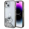 Image de Coque de téléphone - Karl Lagerfeld - Choupette - iPhone 15 - Transparente - Effet paillettes liquides