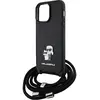 Image de Coque Smartphone Karl Lagerfeld Saffiano Cuir Écologique Noir Croisé