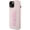 Image de Coque - KARL LAGERFELD - iPhone 15 Plus - Effet cuir - Rose - Karl Glitter