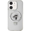 Image de Coque Magsafe Iphone 11 Avec Anneau Ring Stand 360° Rigide Antichoc Blanc Karl Lagerfeld