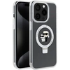 Image de Coque Magsafe Pour Apple Iphone 15 Pro Tpu Ring Stand Karl Et Choupette Transparent Karl Lagerfeld