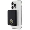 Image de Guess 4G Logo Métal Strass MagSafe - Power Bank inductive 3000 mAh 5W MagSafe (noir)