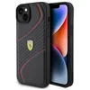 Image de Coque de téléphone - Ferrari - iPhone 15 Plus - Cuir naturel - Protection anti-rayures - Noir