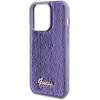Image de Coque Pour Iphone 15 Pro Max Avec Paillettes Et Logo En Métal Violet Guess