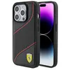Image de Coque de téléphone - Ferrari - iPhone 15 Pro - Noir - Perforated Waves Metal Logo - Rigide