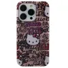 Image de Coque de téléphone - Hello Kitty - iPhone 15 - Rose - Souple - Design Graffiti