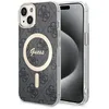 Image de Coque pour iPhone 15 / iPhone 14 / iPhone 13 - Guess IML 4G MagSafe (GUHMP15SH4STK) - Noir