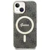 Image de Coque Arrière Pour Iphone 15 À Motif 4g Magsafe Marron Guess