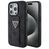 Image de Coque Guess Grip Stand 4G Triangle Strass pour iPhone 15 Pro Max - Black
