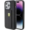 Image de Coque - Ferrari - Grip Stand Metal Logo - iPhone 15 Pro Max - Noir - Élégant Sportif