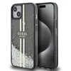 Image de Coque Guess Liquid Glitter Gold Stripes pour iPhone 15 Plus - Black