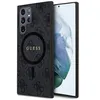Image de Étui pour Samsung Galaxy S24 Ultra - Guess - 4G Collection - Cuir Métal - Noir - MagSafe