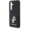 Image de Coque De Protection Rigide Pour Galaxy S24 Saffiano Metal Karl Et Choupette Noir Karl Lagerfeld