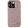 Image de Coque Pour Iphone 15 Pro Max Magsafe Au Motif Monogramme Avec Logo Métallisé Rose Karl Lagerfeld